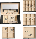 Frebeauty 5-layer Jewelry Box,Faux Leather Jewelry Organizer with 4 Drawers,Jewelry Organizers and Storage with Mirror,Jewelr