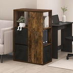 Furinno Viola Book Shelf, 3-Tier Bookshelf, Cube Storage Organizer Bookcase with Open Shelf, with Storage Bins, 13.6 x 29.3 x