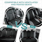 Skechers Car Seat Covers,Leather Seat Covers with GOGA Mat Technology,Waterproof Car Seat Covers Full Sets,Airbag Compatible,