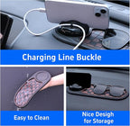 Universal Anti-Slip Car Dashboard Mat with 360° Rotating Phone Holder – Multi-Functional Organizer Pad for Phones, Sunglasses