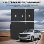 LASFIT Trunk Mat with Backrest Mat 2021-2026 for Chevrolet Chevy Suburban/GMC Yukon XL (Only Yukon XL, Not Fit Yukon)/Cadillac Escalade ESV (Only Escalade ESV, Not Fit Escalade)