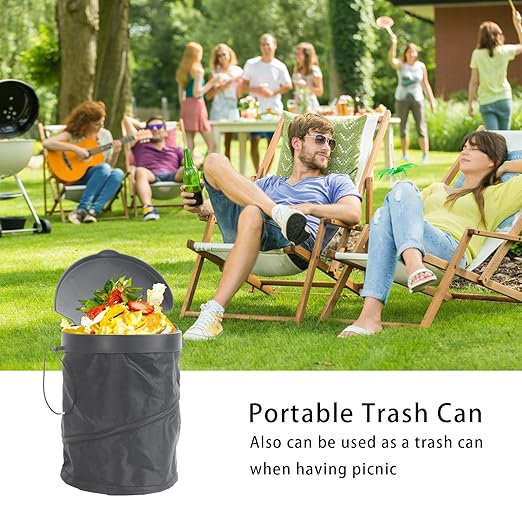 Car Trash Can,Collapsible Pop-up Trash Bin,Auto Foldable Cars Trashcan Waste Basket,Automotive Portable Car Garbage Cans with Lid for SUV,Truck and Vehicle