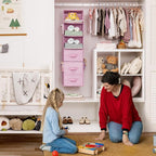 GRANNY SAYS Hanging Closet Organizer 6-Shelf, Separable to 2 Pack 3-Shelf Closet Storage Organizer with 4 Side Pockets, 3 Dif