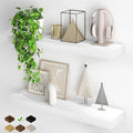 Fun Memories Floating Shelves for Wall, 32Inch Floating Shelves Set of 2, Hanging Shelf with Invisible Brackets, Wood Shelves