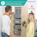 Wondersome Over the Door Organizer - Clear Mesh Window Hanging Storage Rack - Closet/Wall Organization for Bedroom, Bathroom,
