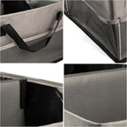 Collapsible Waterproof Car Trunk Organizer, Soft PVC Storage Bin with Rugged PVC-Coated Fabric for SUV & Truck (Stone Gray, PLU