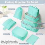 10 Pcs Set Packing Cubes - Travel Packing Organizers, Expandable Suitcase Organizer, Luggage Organizer Bags