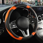 Microfiber Leather Steering Wheel Cover Large for Ford F150 F250 F350 RAM 4Runner Tacoma Tundra Range Rover Model X Model S, 