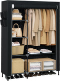 CASAMAYA Portable Closet, 48 Inch Large Capacity Wardrobe Closet, Clothes Storage Organizer with Shelves and Hanging Rod, Eas