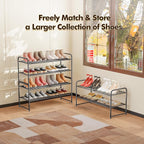 SUFAUY 2 Pack 2-Tier 33" Wide Shoe Rack, Shoe Shelf Storage Organizer for Entryway, Extra Large Capacity, Bedroom Footwear Or