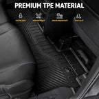 Floor Mats for Honda Pilot 2022-2016, All Weather Floor Mats Trunk Cargo Liner with Backrest Protectors and Door Sill Guards Accessories, Full Coverage Set for 8 Seats (Not Fit Elite Model)