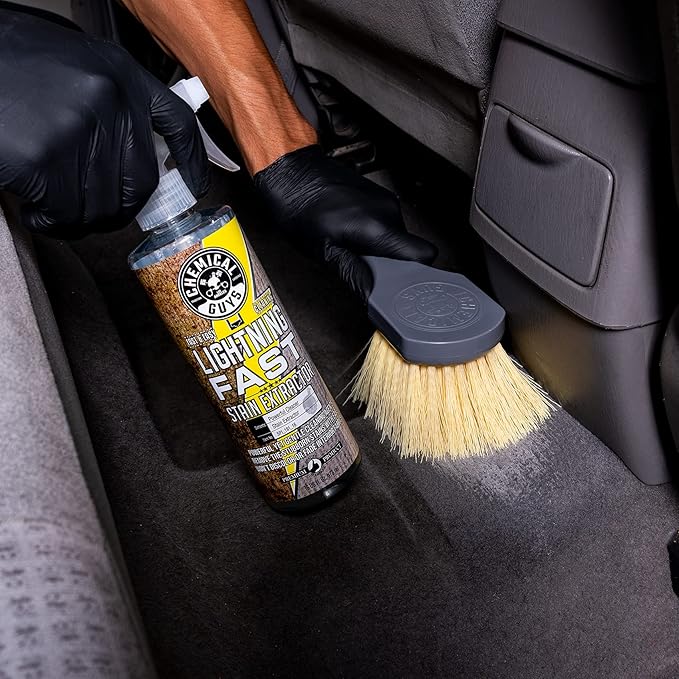Chemical Guys ACCG02 Nice & Stiff Heavy Duty Carpet & Interior Detailing Brush, (Safe for Cars, Trucks, SUVs, RVs, Motorcycle