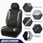 Skechers Memory Foam Car Seat Covers, Air Cool Mesh Thick Seat Covers, Car Seat Full Sets Airbag Compatible, Automotive Comfo
