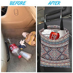 Car Trash Bag Geomatric Textile Texture Car Garbage Bag Hanging Car Trash Can for Back Seat with Drawstring, Waterproof Garbage Bags for Car Accessories Vehicle Travelling Camping Outdoor