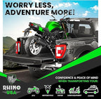 Rhino USA Retractable Ratchet Straps (4-Pack) - 1 Inch x 10 Feet (1,209lb Break Strength) - Auto Self Retracting Tie Down Straps for Truck, Cargo Trailer, Motorcycle, ATV, UTV - Gray