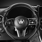 HighnessHwoo 3D Car Steering Wheel Cover Comfort Grip Massage Sporty Anti-Slip Carbon Fiber Faux Leather for Sedan SUV, Unive