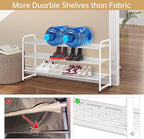 KEETDY 3-Tier Long Shoe Rack for Closet Metal Shoe Organizer for Entryway, Wide Stackable Shoe Storage Shelf with Sturdy Wire