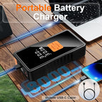 Preciva 8000mAh Jump Starter - 8000A Peak Car Battery Charger with Smart Air Compressor (150PSI), Tire Repair Kit, Power