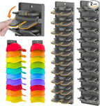 Hat Organizer for Baseball Caps 2 Packs with Built-in Spring Clips - Wall Mount Closet Hat Rack Holder,Storage for Door/Close