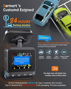 Sarmert C1 5K Dash Cam Front - Built-in GPS and 5G WiFi, Sony STARVIS Sensor, HDR Night Vision Car Camera, 5K/4K/2.5K UHD Das