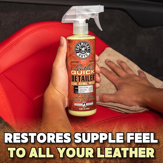 Chemical Guys Leather Quick Detailer for Car Interiors, Furniture, Apparel, Shoes, Sneakers, Boots, and More (Works on Natura