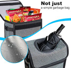 Ovege Car Trash Can Bling Accessories Interior Garbage Can with Lid Waterproof for Cars SUV (Large, 3 gallons)