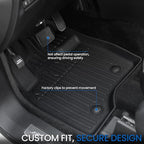 Floor Mats Cargo Mat Set for 2015-2019 Ford Explorer 7 Seats, All Weather TPE Cargo Liner Trunk Lower Mat Door Sill Guards Accessories (15-19 | 7 Seats Floor Mats Set)