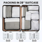 BAGAIL 8 Set/9 Set Packing Cubes Luggage Packing Organizer for Travel, Suitcase Packing Bags for Travel Accessories