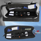 Car Sun Visor Organizer with 3 Extended Straps, Tactical Visor Molle Panel for Trucks SUVs, Heavy Duty 1000D Nylon Storage Pouch for Sunglasses, Cards, EDC Gear, Black
