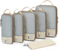 BAGSMART 6 Set /4 Set/2 Set Compression Packing Cubes for Travel, Lightweight Luggage Organizer Bags, Durable Space Saver Bag