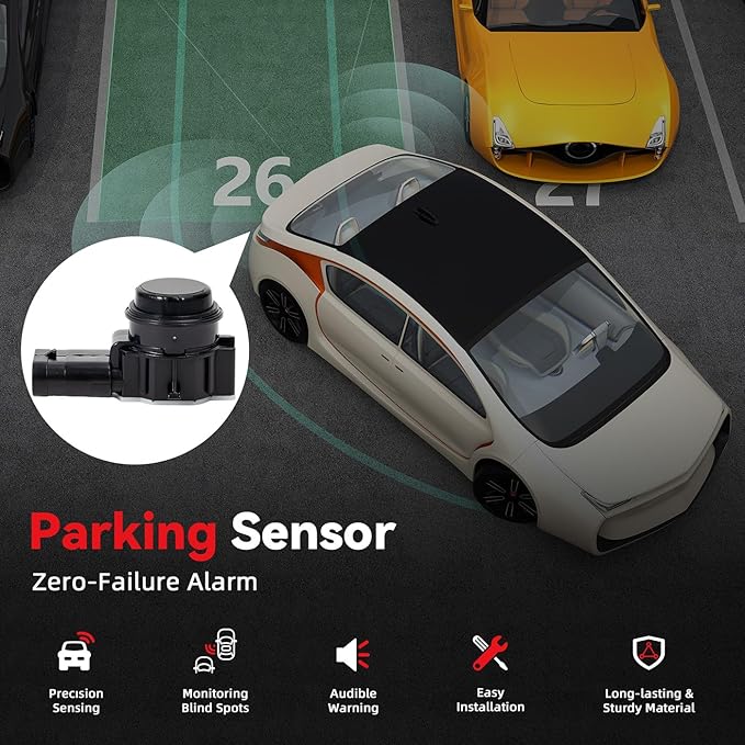 4pcs Bumper Parking Sensors Backup Reverse Radar - Compatible with F32 F33 F36 F22 F23 F30 F31 F34 2-Series M2 Coupe Converti