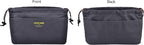Vercord Canvas Handbag Organizers, Sturdy Purse Insert Organizer Bag in Bag, 10 Pockets Grey Small