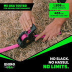 Rhino USA Retractable Ratchet Straps (2-Pack) - 1 Inch x 10 Feet (1,209lb Break Strength) - Auto Self Retracting Tie Down Straps for Truck, Cargo Trailer, Motorcycle, ATV, UTV - Pink