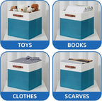 Temary Cube Storage Bins Storage Cube Bins for Home, 4 Pack Fabric Storage Bins for Organization, Storage Cubes 13x13 Cube Ba