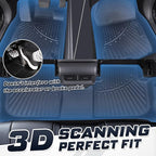 Sunsdrew Floor Mats Cargo Liner Set for 2023-2025 2026 Mercedes Benz GLC/GLC 300/GLC 350e/GLC 43 AMG (Not for Coupe), All Weather TPE Rubber Car Mats for GLC Accessories Raised Edge