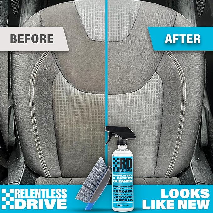 Car Interior Carpet & Upholstery Seat Cleaner — Safe for All Cars — for Carpets, Seats, Floor Mats, Home, Office & More — 16o