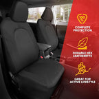 Motor Trend Honeycomb Polyester Seat Covers – Semi Universal Fit Front Seat Protector for Most Cars, Trucks, SUVs – Breathabl