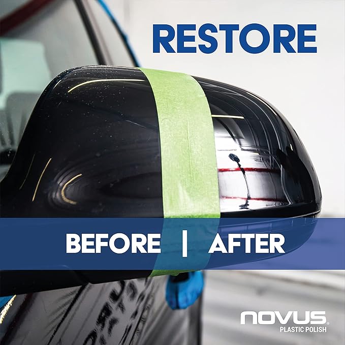 NOVUS-PK1-8 | Plastic Clean & Shine #1, Fine Scratch Remover #2, Heavy Scratch Remover #3 and Polish Mates Pack | 8 Ounce Bottles