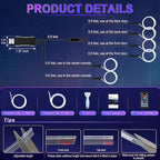 LivTee Smart Car LED Interior Lights with USB Port, LED Strip Fiber Optic Lights, Wireless App and Remote Control, Sync to Music, Car Accessories Gifts for Women and Men, 6 in 1
