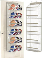 AOODA Clear Over the Door Hat Racks for Baseball Caps, Large Holds up to 72 Caps Hat Storage Organizer for Closet Wall, Deep 