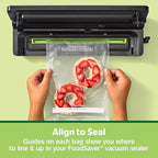 FoodSaver Quart Pre-Cut Vacuum Seal Bags, Easy Use Vacuum Storage Bags, Align to Seal and Tear to Open Vacuum Sealer Storage 