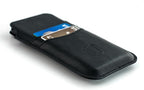 Dockem Provincial Wallet Sleeve for 6.5-6.7" iPhones, Vintage PU Leather, 2 Card Slots [Black]