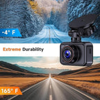 Dash Cam Front and Rear, 2.5K Dual Dash Camera for Cars, 2560P Mini Car Camera, 2 inch IPS Screen, WDR Night Vision, 24 Hours