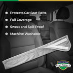 Seatbelt Covers - Removable Car Seat Belt Cover for Women, Men, Kids - Gray 20 in Long Waterproof Seat Belt Cushion with Protection from Sweat and Odor for All Vehicles