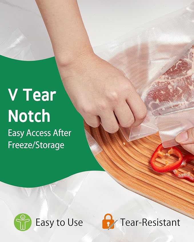 Syntus 300 Count Vacuum Sealer Bags, 40 Gallon 11" x 16" and 160 Quart 8" x 12" and 100 Pint 6" x 10" for Seal a Meal, BPA Fr