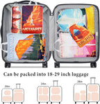 Compression Packing Cubes for Travel, 6 Set National Park Luggage Organizers, Lightweight Waterproof Expandable/Compression B