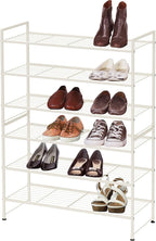 Simple Houseware 3-Tier Stackable Shoes Rack Storage Shelf, White