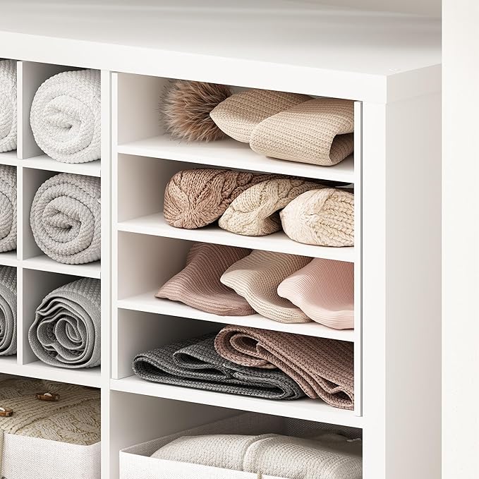 Furinno Cubicle Cube Insert, 3-Shelf Cube Organizer, Fits into Furinno Extra Thick Cubes, for Organizers and Storage, White (