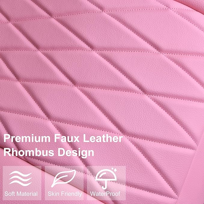 CAR PASS 2 Pack Leather Front Car Seat Covers, Bottom Seat Covers Full Wrapped with Storage Pocket, Anti-Slip Leather Seat Pr
