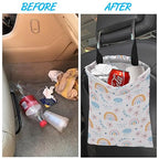 Car Trash Bag Hanging Cloud Rainbow Flower Car Trash Can Waterproof Garbage Bag Hanging for Car Back Seat